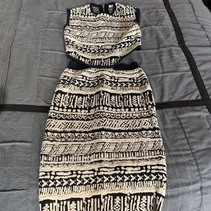 Dress with cut outs with lower back exposed